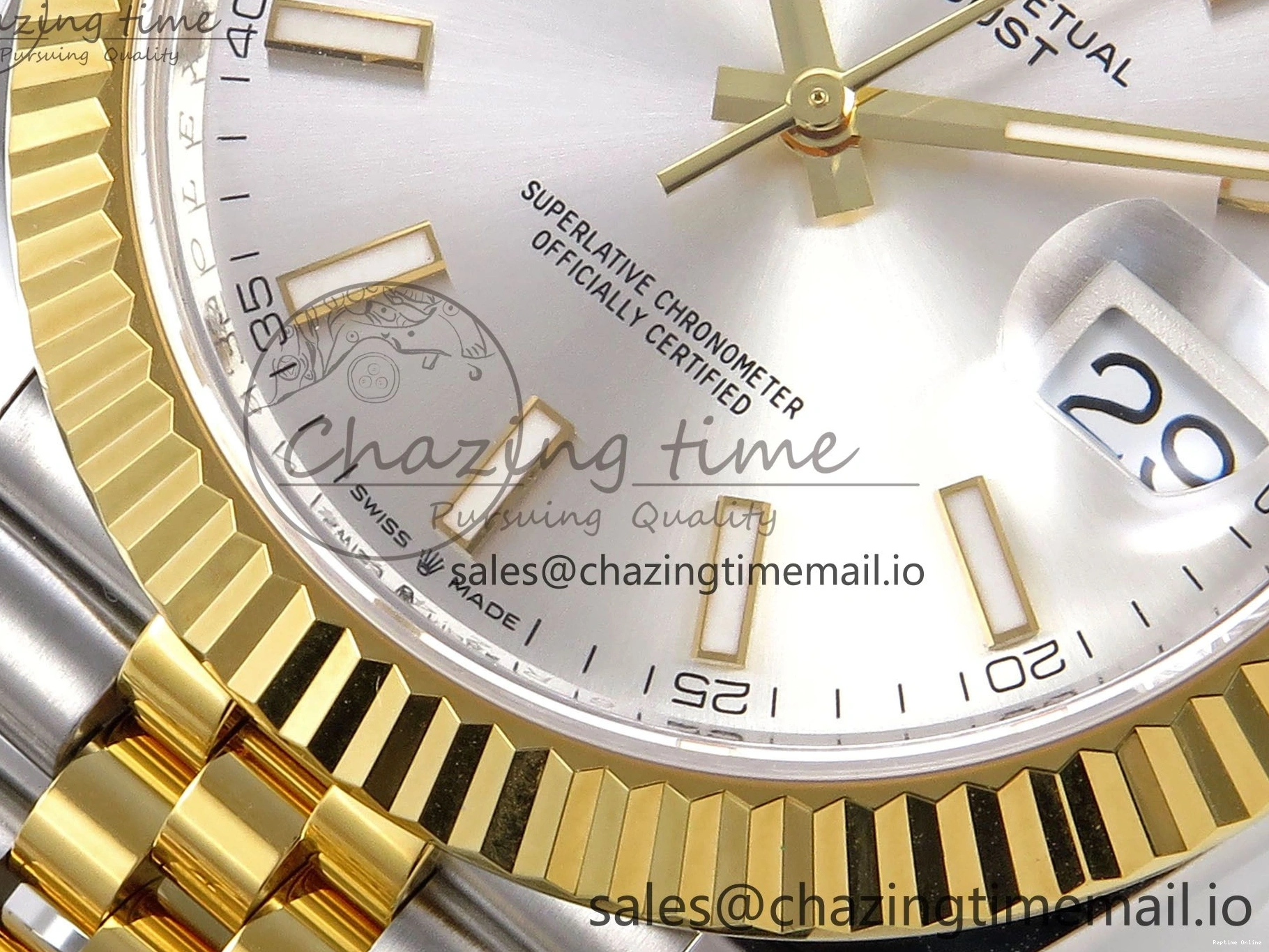 0106 DateJust 41 SS YG ARF 1:1 Best Edition 904L Steel Silver Stick Dial on Jubilee Bracelet SH3235 (Gain Weight) SoftTouch 1227